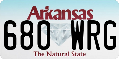 AR license plate 680WRG