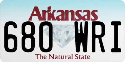 AR license plate 680WRI