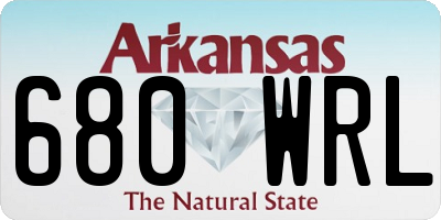 AR license plate 680WRL