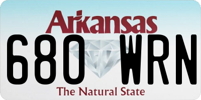 AR license plate 680WRN