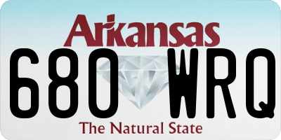 AR license plate 680WRQ