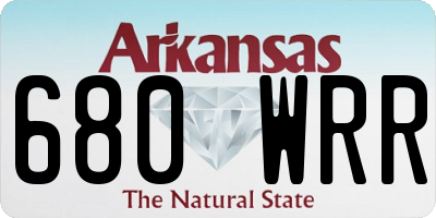 AR license plate 680WRR