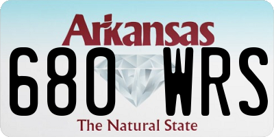 AR license plate 680WRS