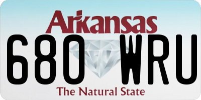AR license plate 680WRU