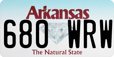 AR license plate 680WRW