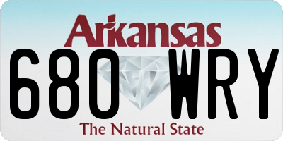 AR license plate 680WRY