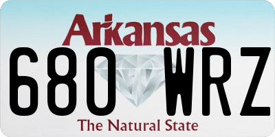 AR license plate 680WRZ
