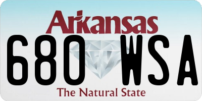 AR license plate 680WSA