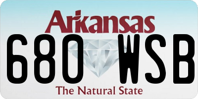 AR license plate 680WSB