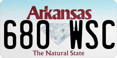 AR license plate 680WSC