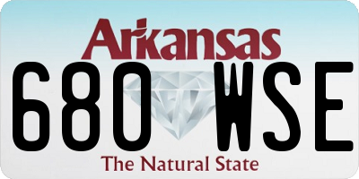 AR license plate 680WSE