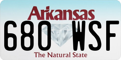 AR license plate 680WSF