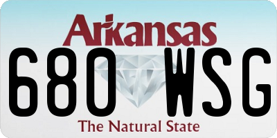 AR license plate 680WSG