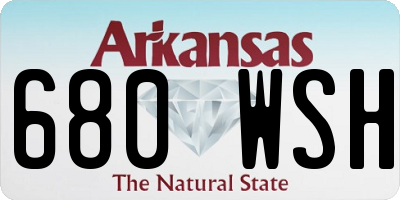 AR license plate 680WSH