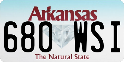 AR license plate 680WSI