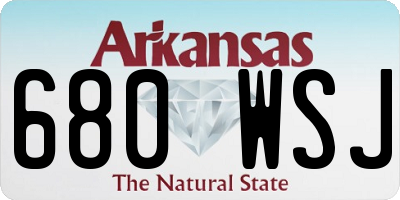 AR license plate 680WSJ