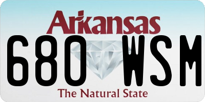 AR license plate 680WSM