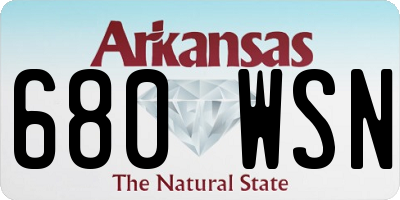 AR license plate 680WSN