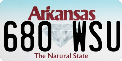 AR license plate 680WSU