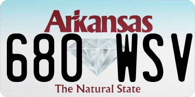 AR license plate 680WSV