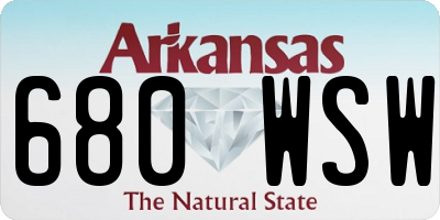AR license plate 680WSW