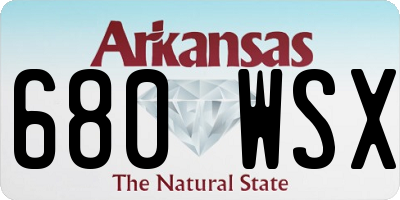 AR license plate 680WSX