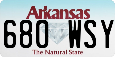 AR license plate 680WSY