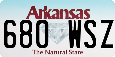 AR license plate 680WSZ