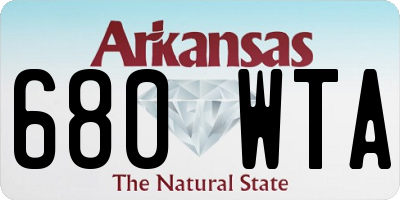 AR license plate 680WTA