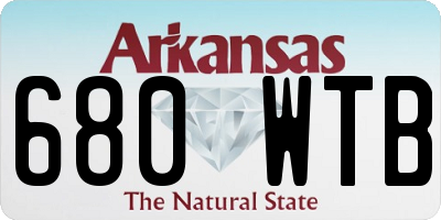 AR license plate 680WTB