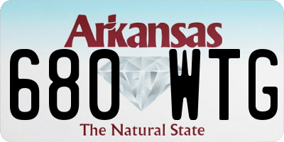 AR license plate 680WTG