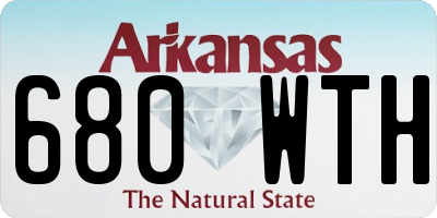 AR license plate 680WTH