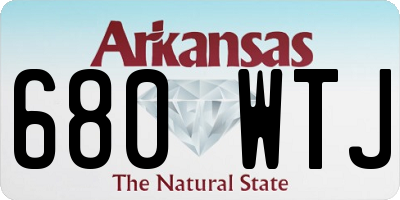 AR license plate 680WTJ