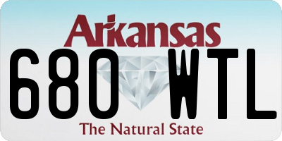 AR license plate 680WTL