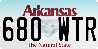 AR license plate 680WTR
