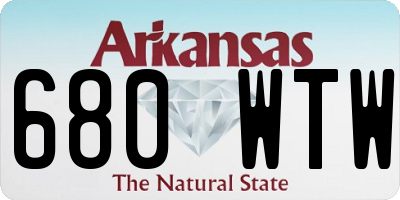 AR license plate 680WTW