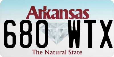 AR license plate 680WTX