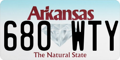 AR license plate 680WTY
