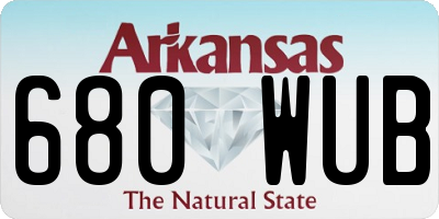 AR license plate 680WUB