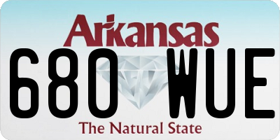 AR license plate 680WUE