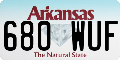 AR license plate 680WUF