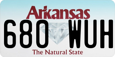 AR license plate 680WUH
