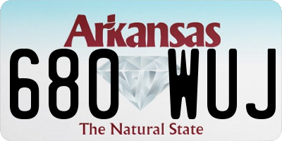 AR license plate 680WUJ