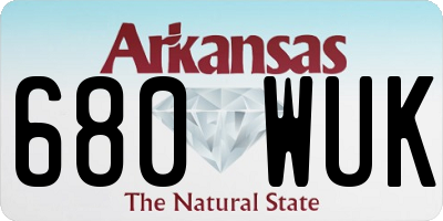 AR license plate 680WUK