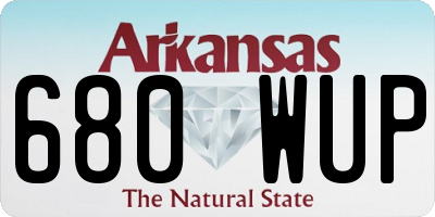 AR license plate 680WUP