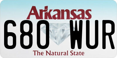 AR license plate 680WUR