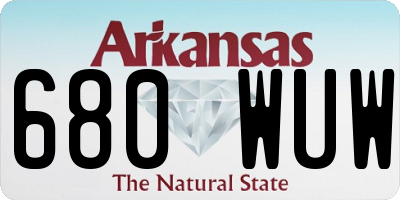 AR license plate 680WUW