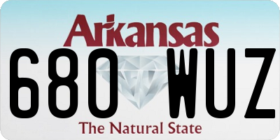 AR license plate 680WUZ