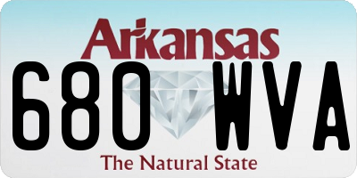 AR license plate 680WVA