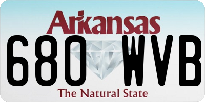 AR license plate 680WVB